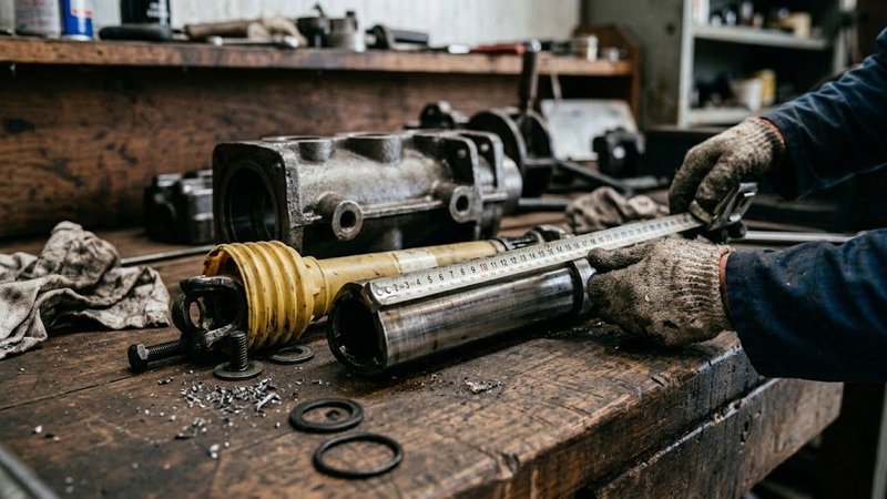 Измерение длины и проверка перекрытия телескопических труб карданного