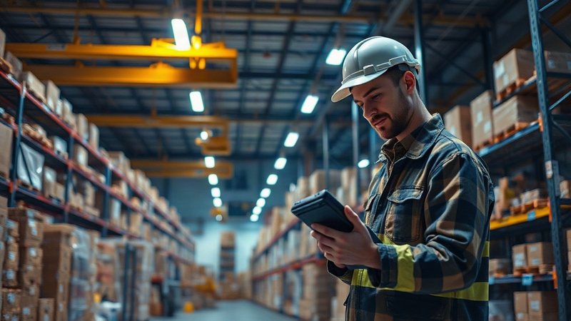 Новый уровень e-commerce: «Укрпошта» интегрировалась в маркетплейс monobank Сотрудник логистического центра сканирует почтовую посылку на фоне сте