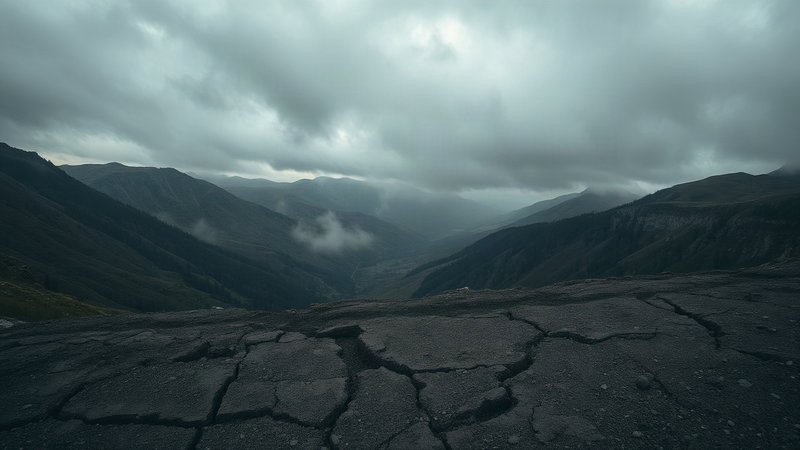 Хроника подземных толчков: как развивалось землетрясение в румынском уезде Бузэу Предгорья Карпат в уезде Бузэу под пасмурным небом в районе сейсмическ